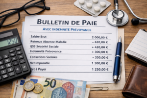 Modèle de bulletin de paie avec indemnité prévoyance