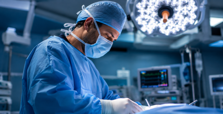 Un chirurgien dans une salle d'opération