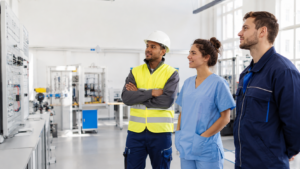 Trois professionnels de trois secteurs différents